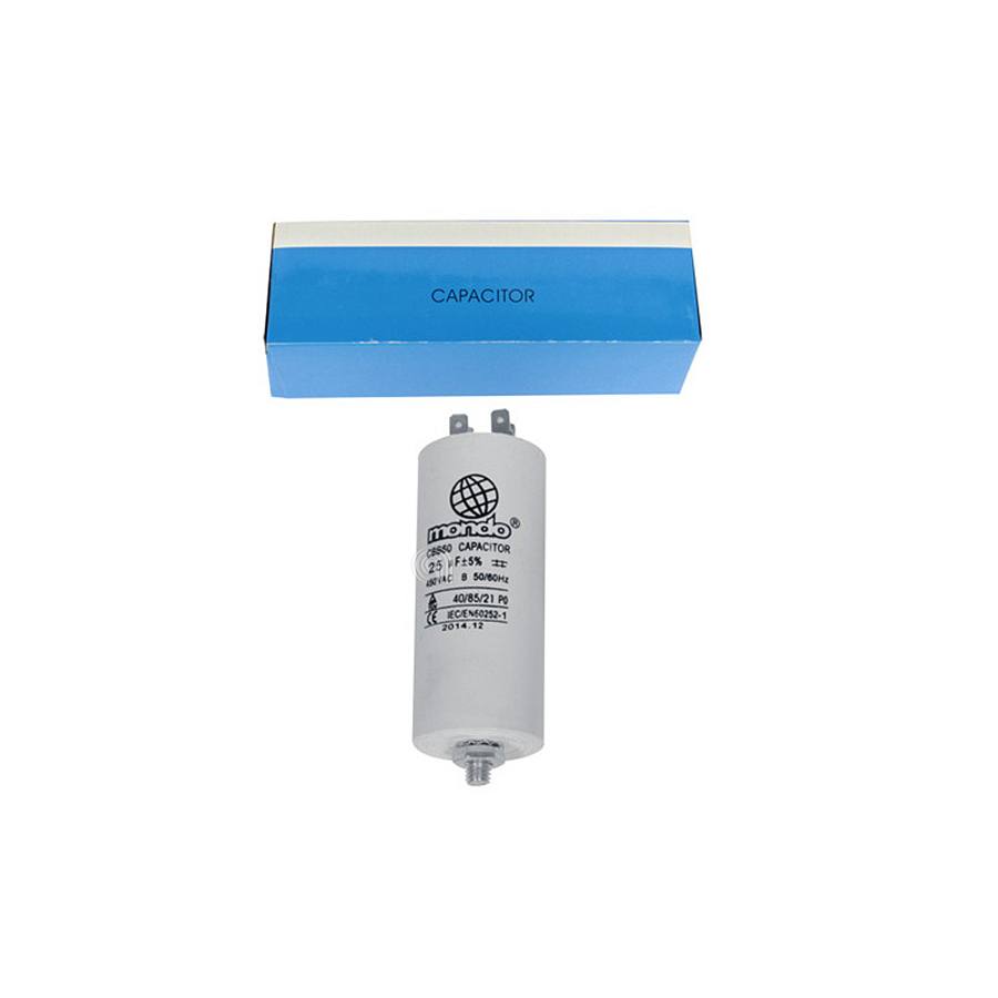 CONDENSATORE 25UF LAVATRICE MONDO immagine 2 - codice 00230012
