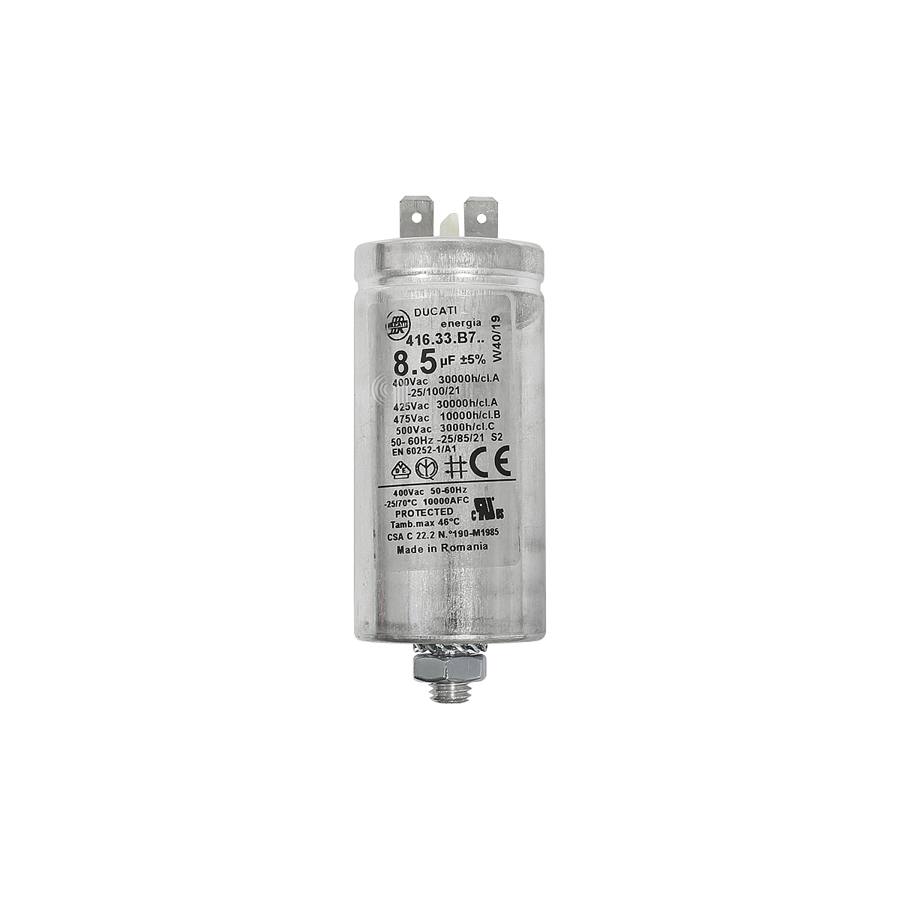 CONDENSATORE METALLICO 8,5UF ASCIUGATRICE WHIRLPOOL - codice 00230041