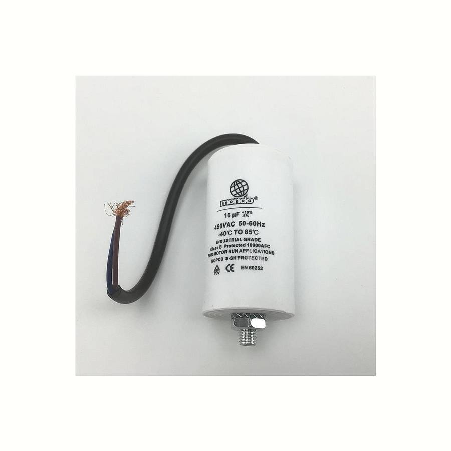 CONDENSATORE CON CAVO 16UF LAVATRICE MONDO immagine 2 - codice 00230207