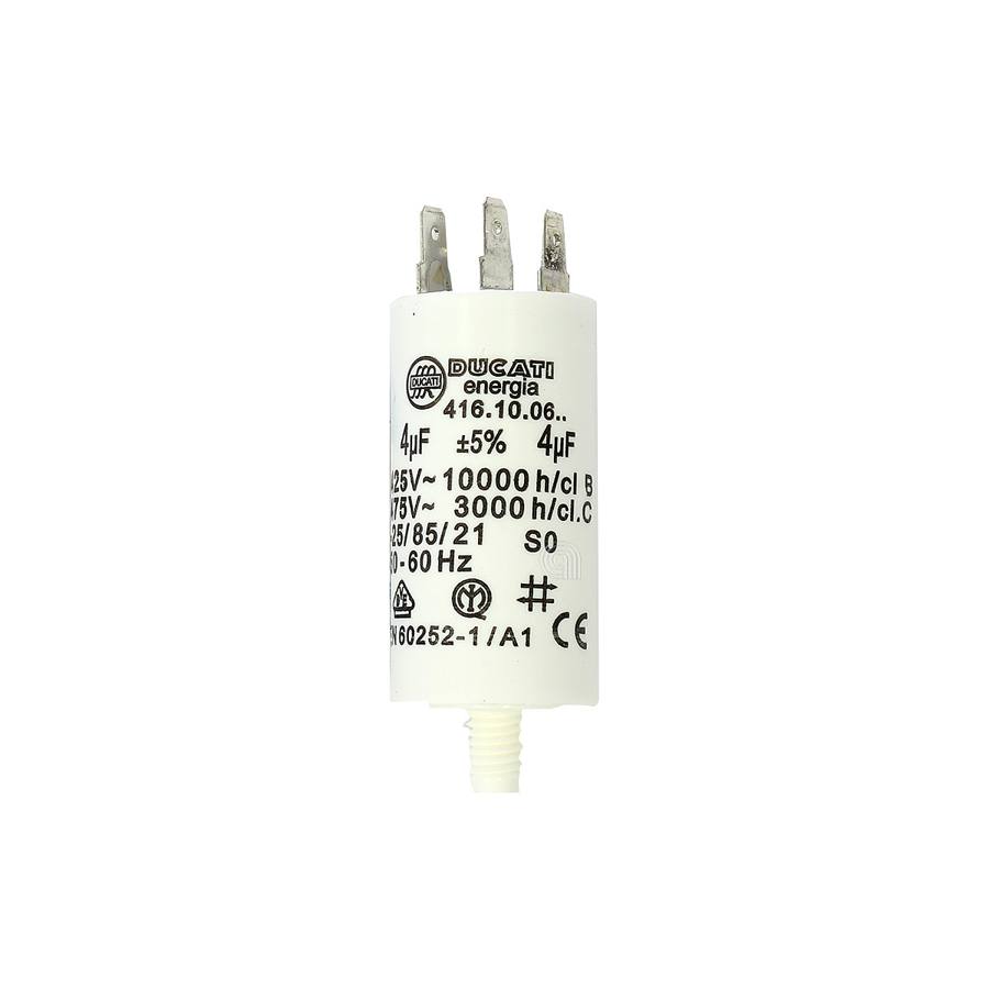 CONDENSATORE 4UF LAVATRICE UNIVERSALE - codice 00230403