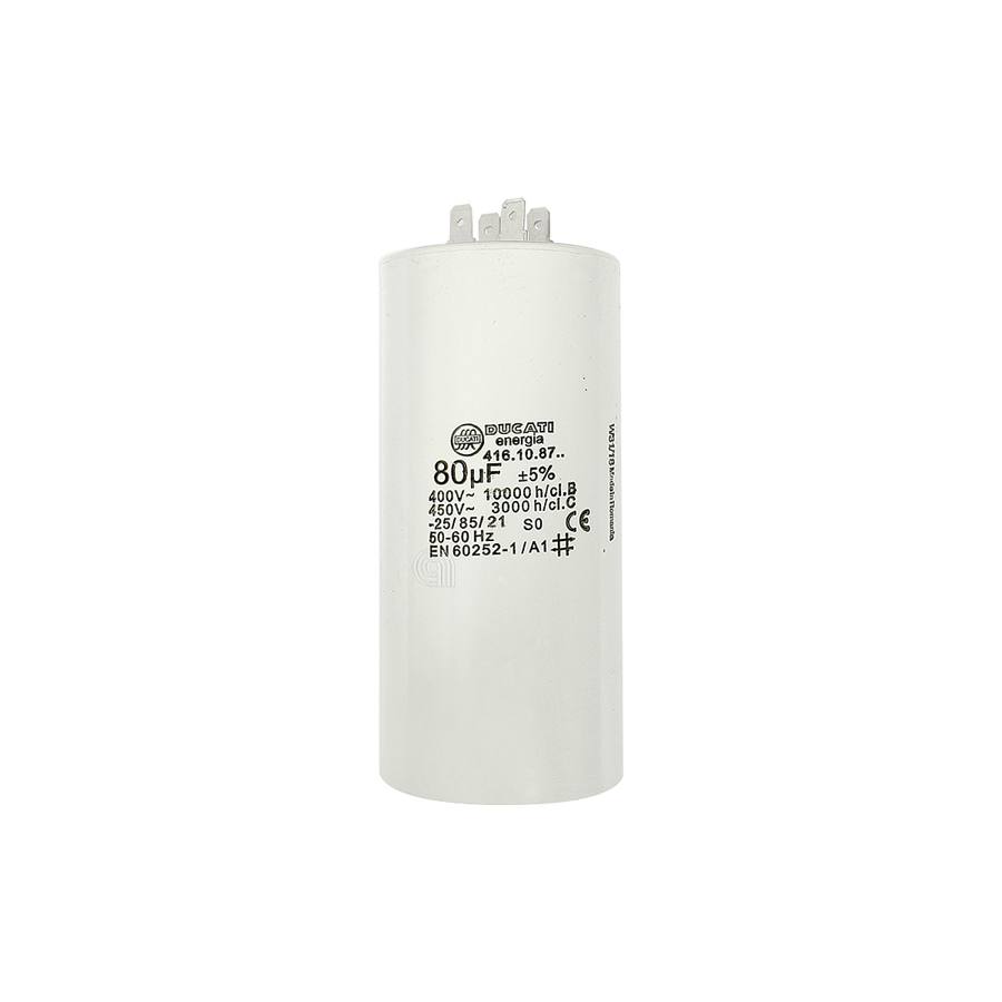CONDENSATORE 80UF LAVATRICE UNIVERSALE - codice 00230423