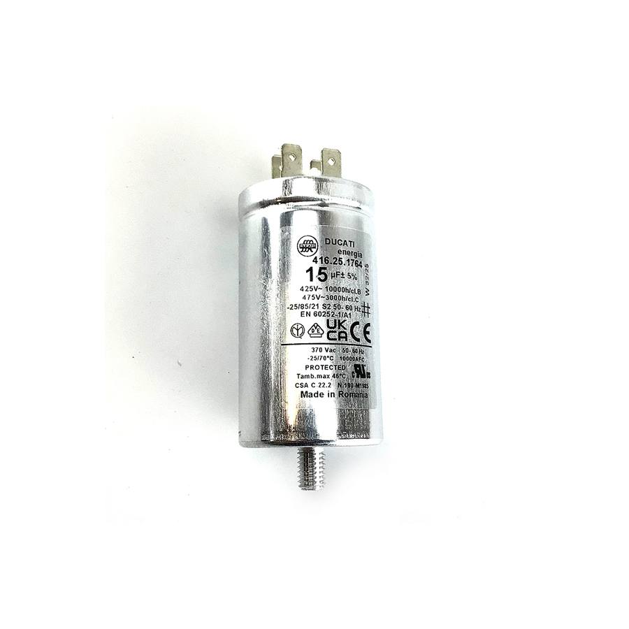 CONDENSATORE METALLICO 15UF ASCIUGATRICE UNIVERSALE - codice 00230536