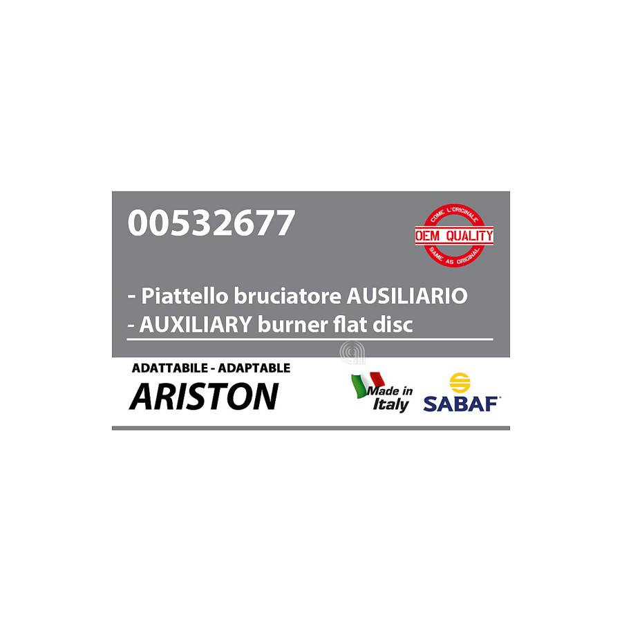 PIATTELLO BRUCIATORE AUSILIARIO - ARISTON immagine 2 - codice 00532677