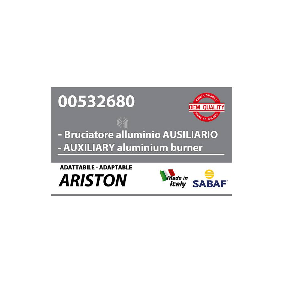 BRUCIATORE AUSILIARE ALLUMINIO PIANO COTTURA ARISTON immagine 2 - codice 00532680