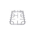GRIGLIA IN FILO 2 FUOCHI 417X225MM PIANO COTTURA RICAMBI CUCINA - codice 00535063