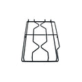 GRIGLIA IN PIATTINA 2 FUOCHI 448X283MM PIANO COTTURA RICAMBI CUCINA - codice 00535076
