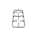 GRIGLIA IN PIATTINA 2 FUOCHI 456X213MM PIANO COTTURA RICAMBI CUCINA - codice 00535106