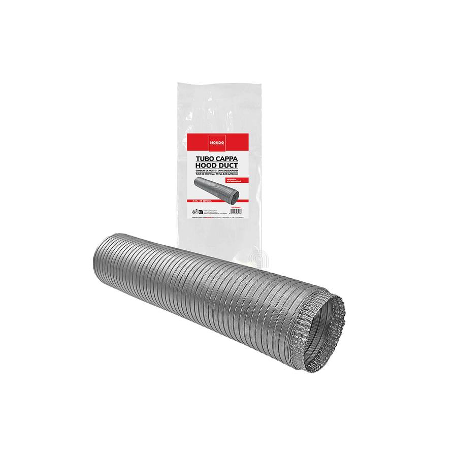 TUBO IN ALLUMINIO DIAM.120MM 2MT MONDO CAPPA ASPIRANTE UNIVERSALE - codice 00700002