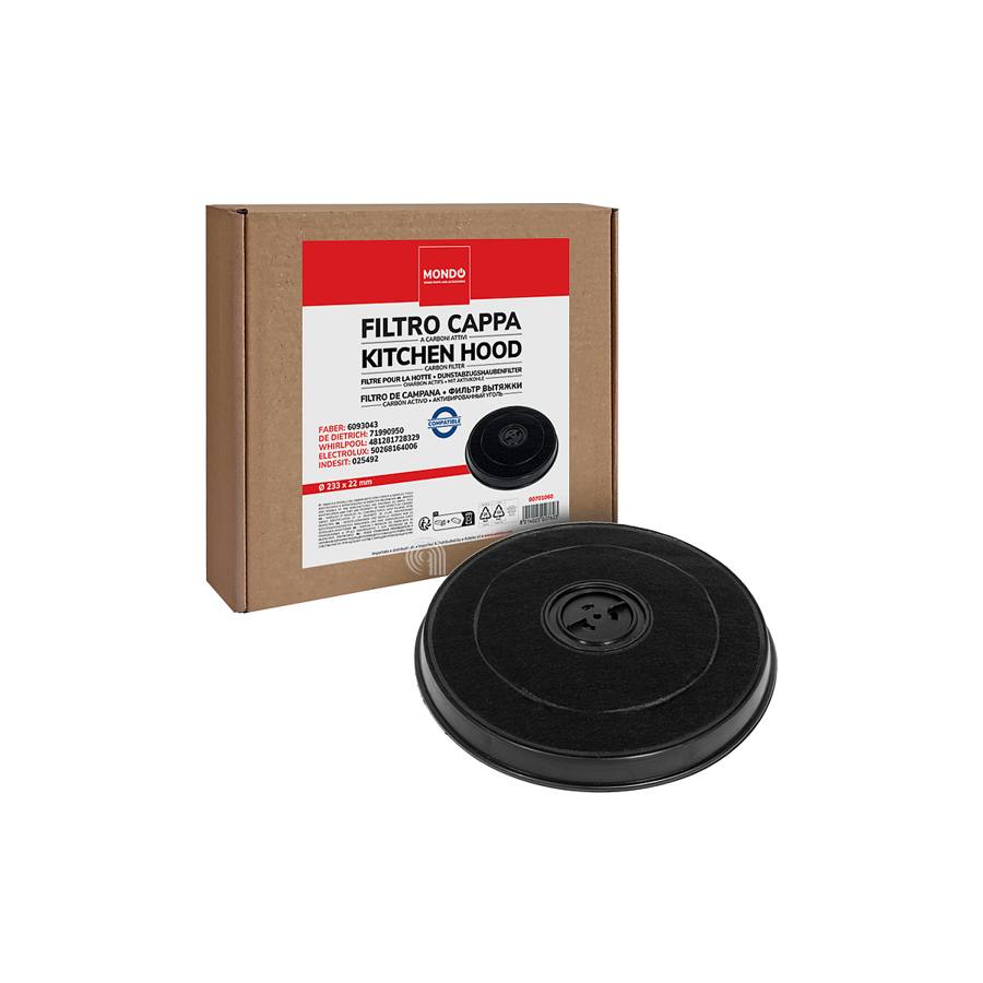 FILTRO CARBONE CIRCOLARE MONDO CAPPA ASPIRANTE FRANKE WHIRLPOOL - codice 00701060
