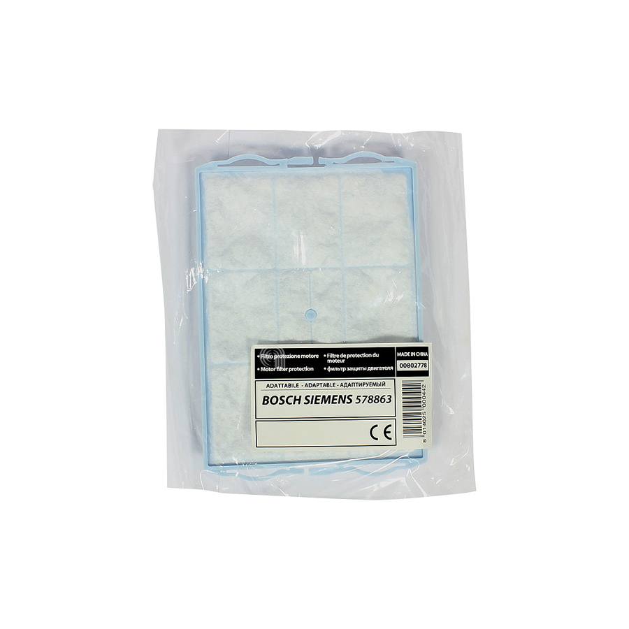 FILTRO RETTANGOLARE ASPIRAPOLVERE BOSCH immagine 3 - codice 00802778