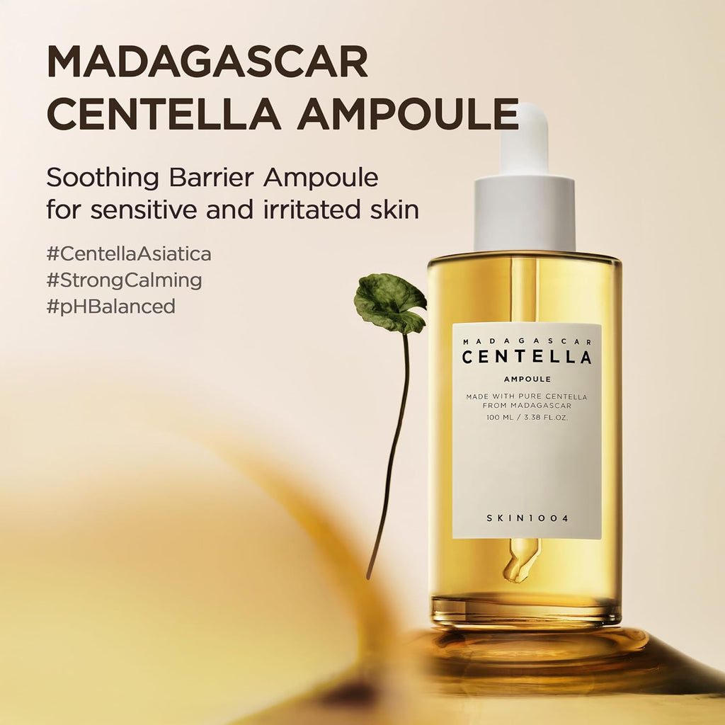Skin1004, Centella Asiatica del Madagascar, 100 fiale (ml)/ siero viso/estratto 100% di centella asiatica/lenitivo, per pelli sensibili e a tendenza acneica