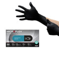 Ricambio compatibile per elettrodomestici | Ansell Microflex 93-732 Guanti Nitrile Monouso, Guanti Senza Lattice, Guanti Monouso Neri, Guanti Monouso Senza Talco, Guanti Lavoro Multiuso, Guanti Neri L 100 Guanti, Magro, Nero, 9 (L)