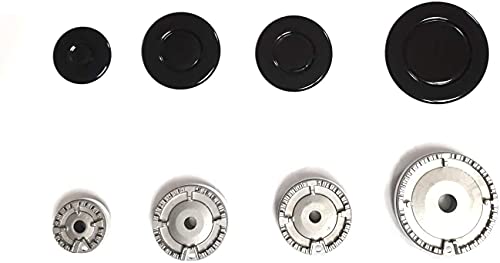 Ricambio compatibile per elettrodomestici | KIT 8PZ BRUCIATORI E PIATTELLI COMPATIBILI CON ARISTON - NARDI DOPPIO FORO MOD. TQ740ES