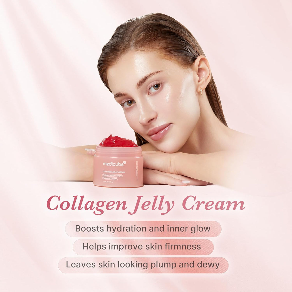 Medicube Collagene Jelly Crema Viso - Niacinamide e Collagene Idrolizzato Liofilizzato - Crema Idratante Viso Dona Luminosità e Un Aspetto Levigato , Skincare Coreana - 110 ml