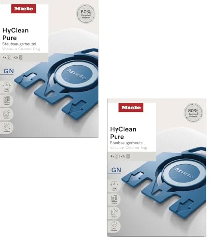 Filtro compatibile per elettrodomestici | 4 Sacchetti per aspirapolvere in microfibra + 2 Filtri compatibili per Miele GN HyClean Pure, Ecologico, 80% Materiale Riciclato (2)