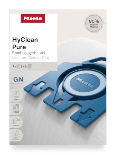 Filtro compatibile per elettrodomestici | Miele 12281680 HyClean 3D Efficiency GN - Sacchetti per aspirapolvere Miele, confezione da 4