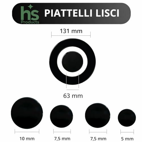 Ricambio compatibile per elettrodomestici | Kit Ricambi Fornelli Cucina a Gas 5 Pezzi – Piattelli Spartifiamma Universali per Bruciatori – Set di cui 1 per Tripla Corona – Compatibili con Ariston e Whirlpool – Accessori Piano Cottura Alta Quali