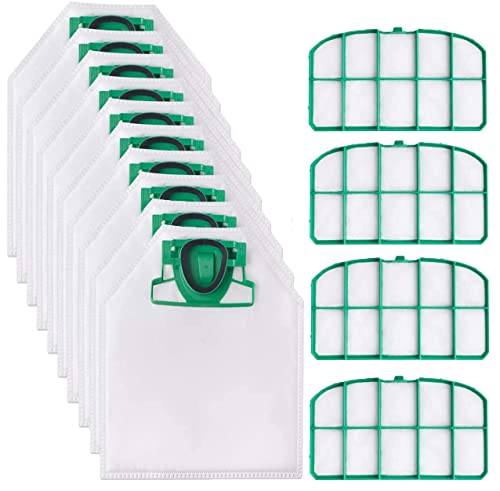 Sacchetti compatibili per elettrodomestici | Kit di Sacchetti Filtri Ricambi per Vorwerk Folletto VK200 VK220 VK220S (10pz Sacchetti)