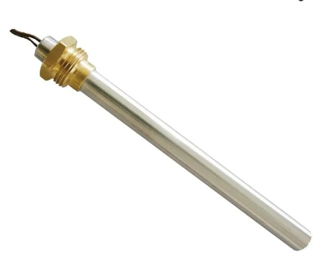 N2electroitaly Candeletta Accensione Stufa Pellet 300W, Diametro 9,9mm e Lunghezza 140mm (150mm Totali) Filettatura 3/8" Gas, Resistenza per Riscaldamento Rapido, Ricambio per Modelli Ungaro Piazzetta