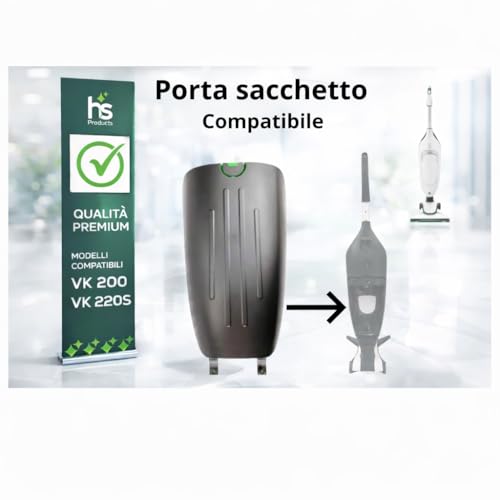Filtro compatibile per elettrodomestici | Sportello Unità Filtro Compatibile per Folletto VK200/VK220s – Porta Sacchetto di Ricambio Premium – Accessorio Aspirapolvere