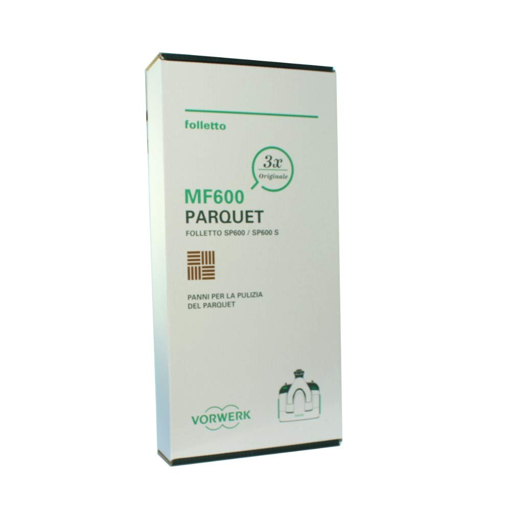 Ricambio compatibile per elettrodomestici | Panni pulizia Parquet SP600 originali Folletto confezione da 3 panni