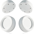 N2 ELECTROITALY| Piedini Antivibrazione Lavatrice - Gommini Lavatrice Antivibrazione Universali Adatti a Diverse Marche - in Gomma Resistente - Diametro sopra: 4,5 cm, Diametro sotto: 6,5 cm - Bianco