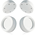 Plemont | Piedini Antivibrazione Lavatrice - Gommini Lavatrice Antivibrazione Universali Adatti a Diverse Marche - In Gomma Resistente - Diametro Sopra: 4,5 cm, Diametro Sotto: 6,5 cm - Bianco