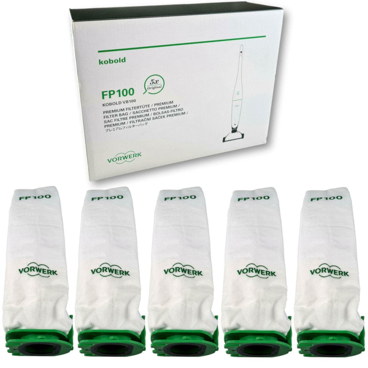 SACCHETTO PREMIUM VB100 CON MICROFILTRO INTEGRATO ORGINALE VORWERK