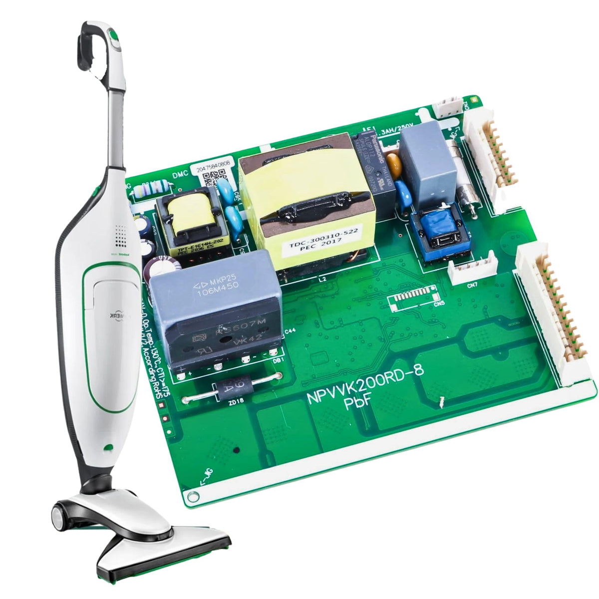 N2ELECTROITALY - Scheda di Alimentazione Compatibile con Folletto VK200/220s | Sicura, Resistente, Affidabile