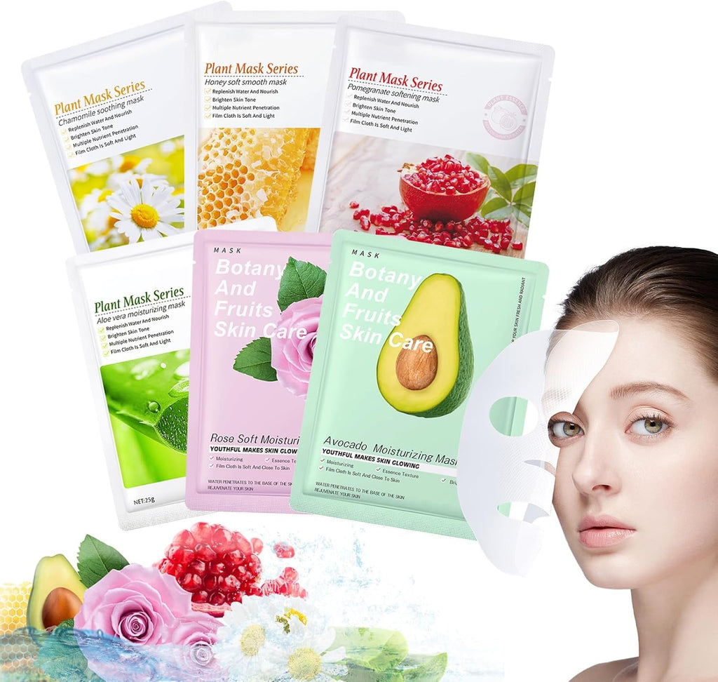 N2 ELECTROITALY 12 Pezzi Daily Care maschera viso in tessuto,Maschera Viso Idratante, Maschera Viso Idratante per la Cura della,Sheet Face Mask,Idratanti,Lenitive,Idratazione Profonda Effetto