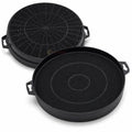 N2ELECTROITALY - Set di 2 Filtro Cappa Cucina Carboni Attivi, Ø 23,5 cm e 3 cm Altezza, Compatibile con Vari Modelli di Cappe Aspiranti, Antiodore e Duraturo, Facile da Installare