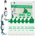 N2ELECTROITALY - Set di 6 Sacchetti Compatibili con Folletto VK140 e VK150 | Microfibra Resistente, Antibatterici, 5 Strati, Alto Potere Filtrante 99,7%