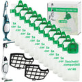 N2ELECTROITALY - Set di 12 Sacchetti + 2 Filtri Motore Compatibili con Folletto VK140 e VK150, Microfibra Resistente, Alto Potere Filtrante 99.7%, Facili da Installare